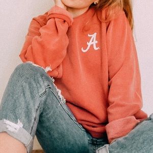 Red university of Alabama crew neck